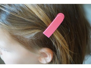 barrette &ndash&nbspprints quick flat &ndash&nbspliving hinge design accessories hair clip 3d print model - Mito3D