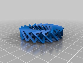 tetraedro link per la matematica art catena cotta di maglia geometria anello 3d print model - Mito3D