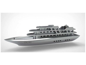 cruise ship miniature toy toys games 3dmodeling 3d modeling art cruiser decoration display fidget fun funny scale thing vessel 3d print model - Mito3D