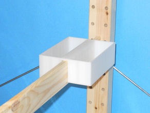 twin small buckets ikea ivar shelving system organization hanging bucket 3d print model - Mito3D