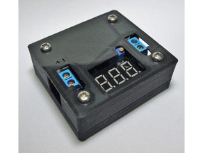 caso de 25w paso arriba abajo controlador voltaje led voltímetro electrónica 3d print model - Mito3D
