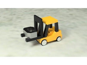 forklift keychain keychains 1100 equipment handling logistics material model remix scale small 3d print model - Mito3D