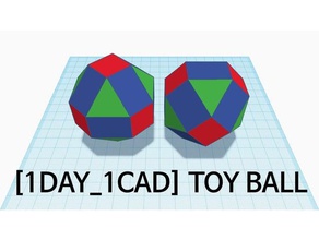 1jour 1cad jouet balle les jouets jeux 1day1cad tinkercad 3d print model - Mito3D