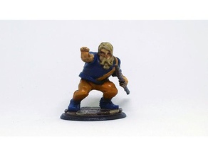 dwarf monk games dnd mini miniature 3d print model - Mito3D