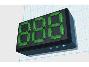 3 cifre display digitale lunetta caso elettronica 3d print model - Mito3D