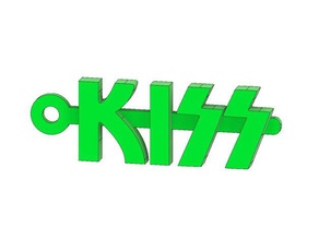 öpücük logo Anahtarlık 3d Amerika Amerikan grup brelok bant mcko metal müzik grubu Kaya rock ABD 3d print model - Mito3D