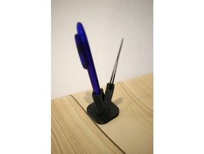 pinzette-kugelschreiber halter organization holder office organizer pen tweezer 3d print model - Mito3D