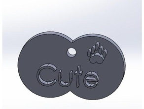 name tag 3d printing keychains print printer cat dog nametag nametags label 3d print model - Mito3D