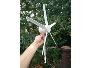 vento, turbina, pompa dell'acqua di ingegneria energia libera l'energia del vento eolica mulino a 3d print model - Mito3D