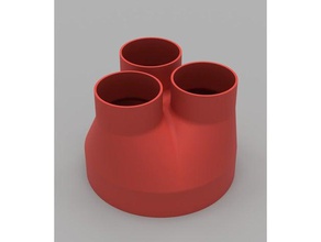 different diameter pipe joint 150mm 60mm 3 office 3d print model - Mito3D