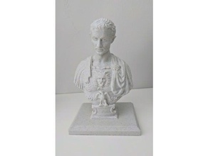 julius ceasar base no holes pens sculptures bust caesar statue 3d print model - Mito3D