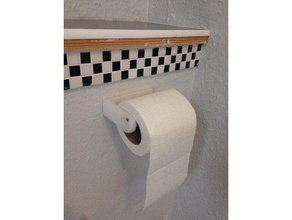 simple toilet roll holder bathroom snapmaker paper 3d print model - Mito3D