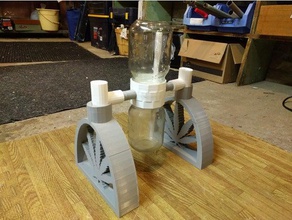 gravity pipe stehen hobby cannabis mason jar thc Wasser Rohr 3d print model - Mito3D
