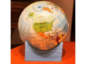 simple base 100mm earth globe organization 3d print model - Mito3D