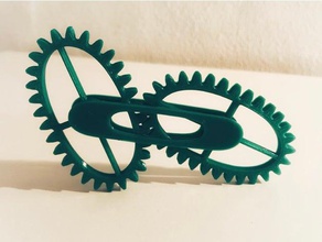 oval gears interactive art snapfit 3d print model - Mito3D