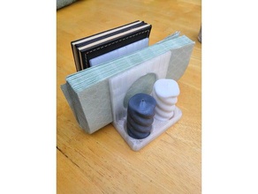 tablo düzenli caddynapkin tuz biber coaster tutucu mutfak yemek peçetelik tuzluk 3d print model - Mito3D