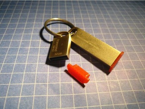 unidad flash usb de la tapa contra el polvo, suciedad electrónica memoria stick 3d print model - Mito3D
