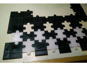 puzzle-Schach-Brett-remix 3d drucken Schach-set puzzle board 3d print model - Mito3D
