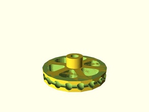 parametric ball chain pulley cutouts art tools bead 3d print model - Mito3D
