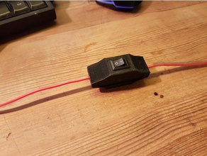 la línea de 12v interruptor caso 6mm pozo muy estable electrónica alojamiento gehuse vivienda lichtschalter alambre 3d print model - Mito3D