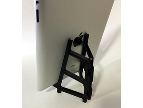 folding ipad stand tablet ipad3 office organization 3d print model - Mito3D