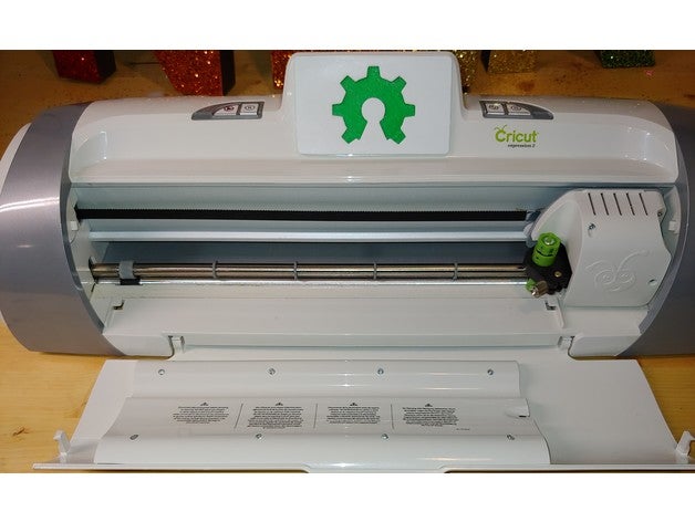 cricut expressions 2 display hole cover diy cnc esp32 openhardware openscad vinyl cutter 3D print model - Mito3D