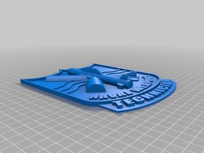 naval weapons technician crest 3d printing 3d print model - Mito3D