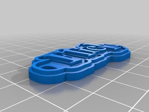 flickkeychain hennypennt de porte-clés personnalisé 3d print model - Mito3D
