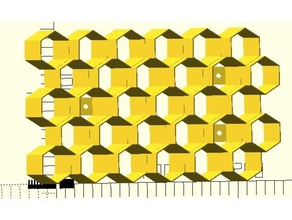 fully configurable honeycomb wall organizer rectangle tilt organization 3d print model - Mito3D