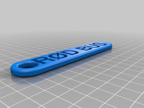 my customized personalized key chain double rounded accessories 3d print model - Mito3D