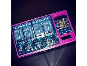 mount wemos d1 mini 4 relay module electronics channel board 3d print model - Mito3D