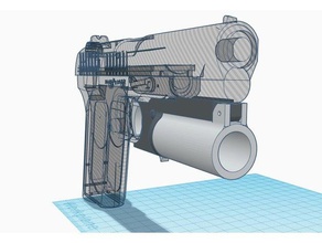 kingsman underbarrel espingarda adereços lançador tt arma 3d print model - Mito3D