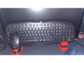 monitor-teclado-mouse standtelescopic de la oficina asus soporte teclado montaje del monitor 3d print model - Mito3D