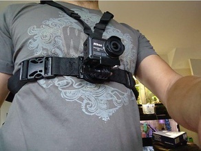 drehbare Halterung chest rig remix Kamera action Brust gopro drehen twist 3d print model - Mito3D