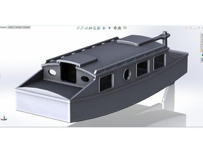 house boat model 3d printing 3d print model - Mito3D