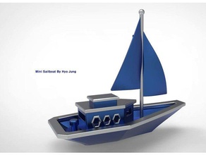 mini-Segelboot - Spielzeug Spiele 3dmodeling 3d-Modellierung Kunst Niedlich Dekoration display Abbildung Spaß komisch der Miniatur scale modeling Meer Schiff 3d print model - Mito3D