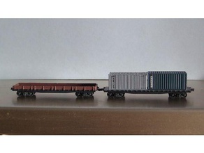 1200 szhdrzhd flatcar araç demiryolu tren vagon 3d print model - Mito3D