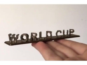 world cup france 3d illusion art optical 3d print model - Mito3D
