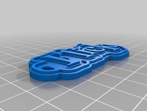 flickkeychain16font hennypenny keychains customized 3d print model - Mito3D