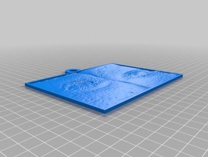 Auge 2d Kunst angepasst 3d print model - Mito3D