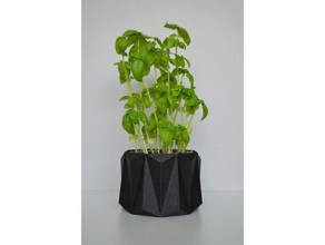 geometric planter outdoor garden pot vase 3d print model - Mito3D
