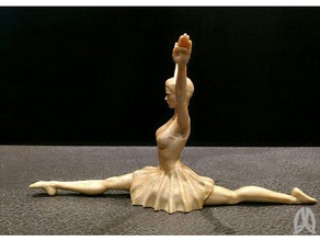 ballet dancer people creality cr-10 woman wood filament 3d print model - Mito3D