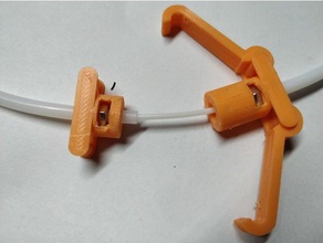 ptfe simple conector 3d la impresión bowden de abrazadera acoplador extrusora 3d print model - Mito3D
