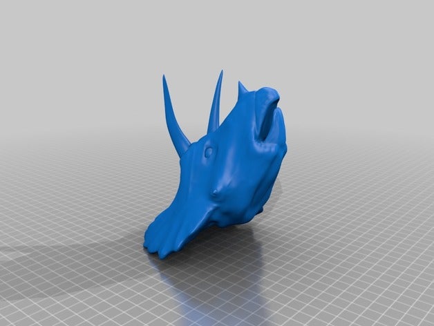 triceratops head animals 3D print model - Mito3D