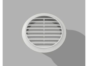 vent cover louver round 100mm household cap grille protection spare part ventilation 3d print model - Mito3D