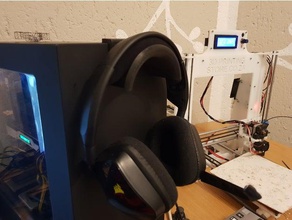 headphone holder computer 3d print model - Mito3D