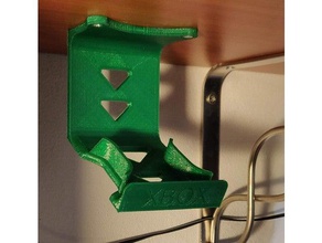 xbox 360 one controller hanging holder under shelf video games xbox360 3d print model - Mito3D