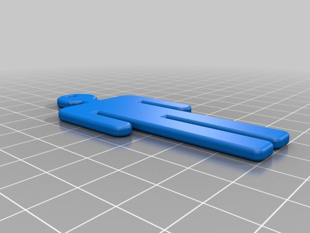 silueta hombre llavero 3d la impresión 3D print model - Mito3D