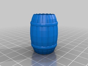 barril de rpg 3d impressão o dd dnd mini prop madeira 3d print model - Mito3D