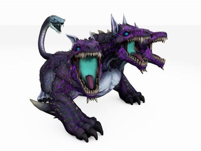 ferir cerberus qualquer escala criaturas dnd em miniatura cão o inferno hound monstro rpg 3d print model - Mito3D